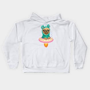 Pug Alien Kids Hoodie